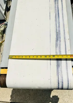 USED HYTROL 16” X 114” FLATTOP BELT CONVEYOR / SMOOTH TOP BELT