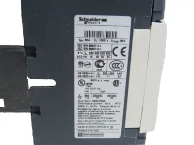 NEW SCHNEIDER ELECTRIC LC1 D506L7 CONTACTOR 200V 50/60HZ LC1D506