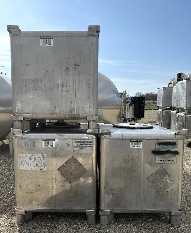 Used CLAWSON 345 Gallon Stainless Steel Liquid Tote Stainless Steel Tanks New Jersey US | EcReCon Inc #887404