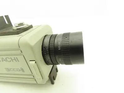 Hitachi Denshi HV-C20A 3CCD Color Inspection Camera 12V 4.5W w/Fuji Optical Lens