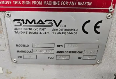 2002 SIMASV CHV 3380 ROLLS, ANGLE BENDING | Machinery Network (9)
