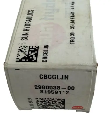 NEW SUN HYDRUALICS CBCGLJN COUNTER BALANCE VALVE