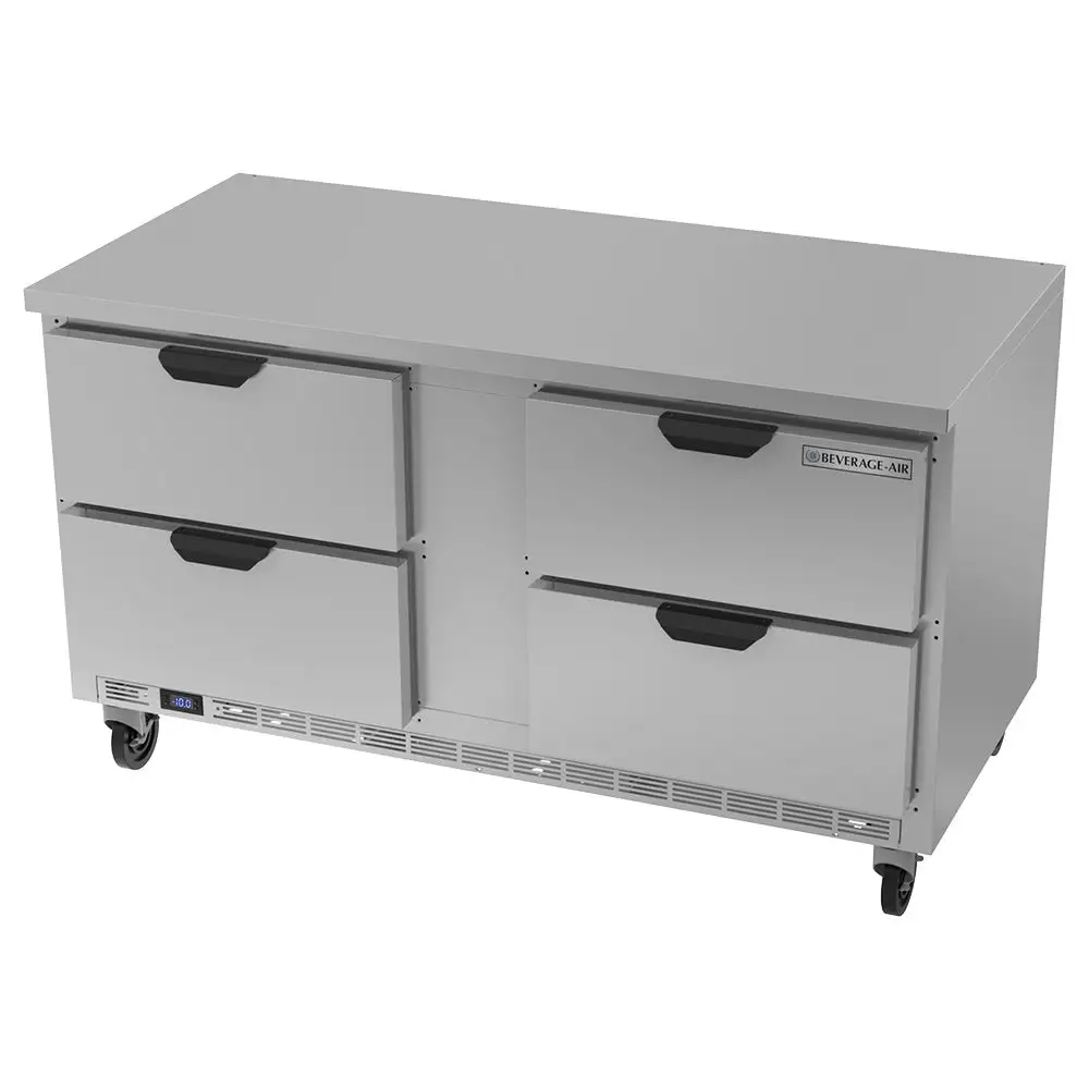 Beverage-Air WTFD60AHC-4-FLT 60" W Worktop Freezer W/ (2) Section & (4) Drawers, 115v