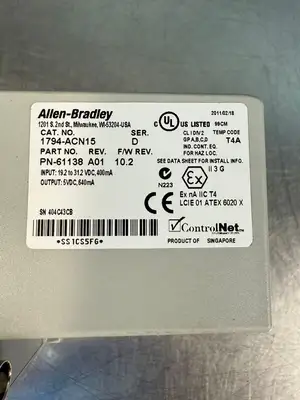 Allen Bradley 1794-ACN15 /D Rev. A01 Rev.10.2 (3.4.5)