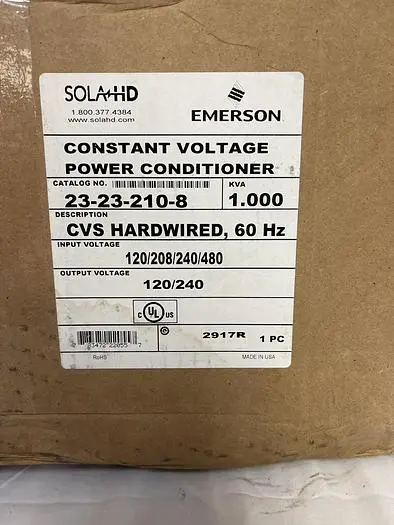 New | in-Stock SOLA SOLA 23-23-210-8 120/208/240/480 120/240 Misc Electrical & Power Parts | ND Industrial Surplus #1215539
