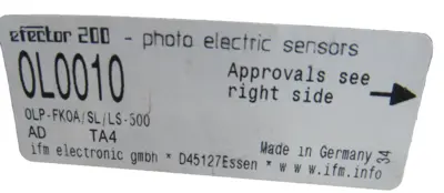 NEW IFM EFECTOR OLP-FKOA/SL/LS-500-OL0010 SENSOR
