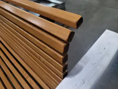 Used FalconRestaurantSupply Used Vintage Falcon Cast Iron and Oak Slat Bench - 1950's? Restaurant Front of House Furnishings Illinois US | Falcon Restaurant Supply #1376852