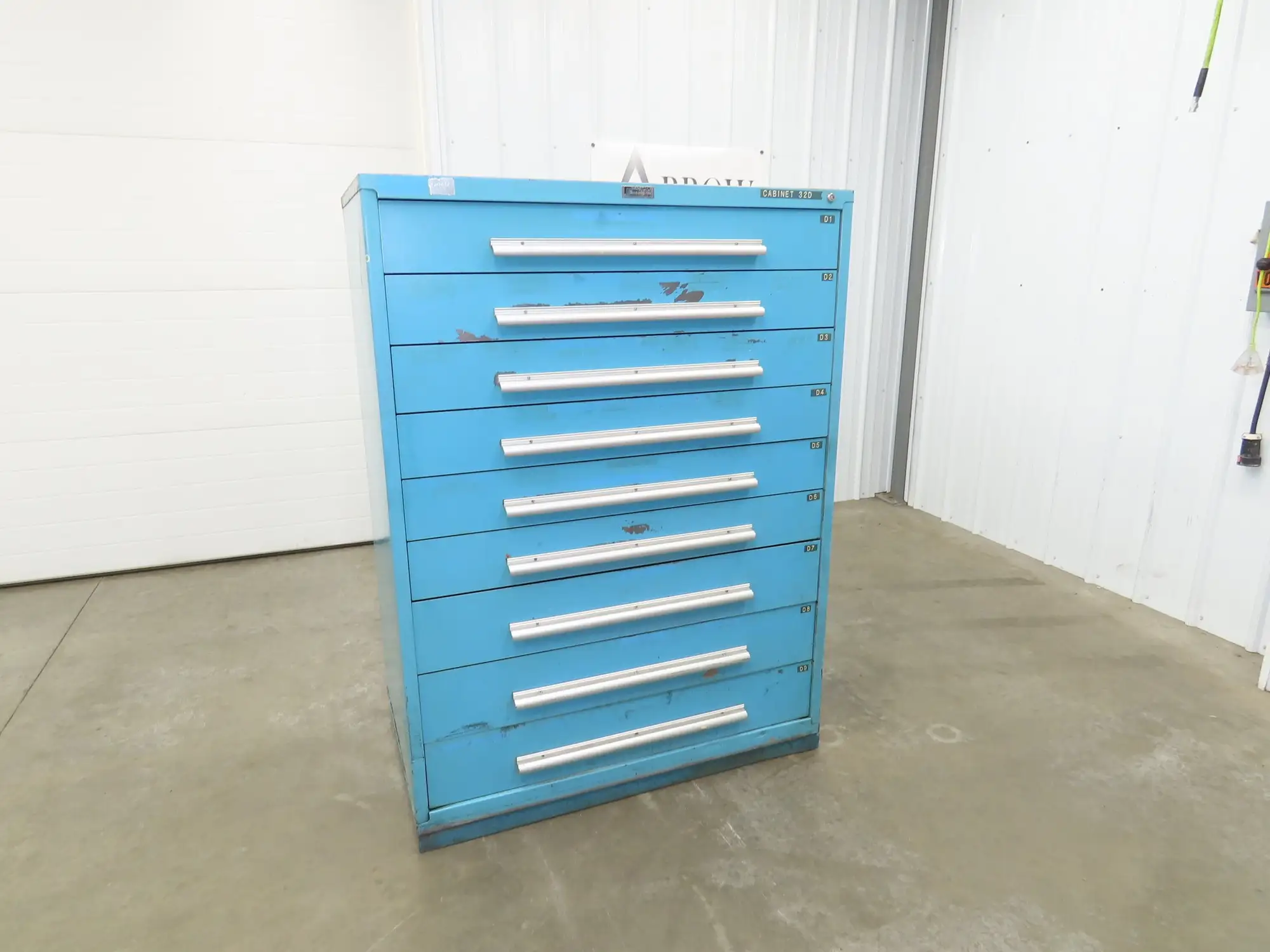 Nu-Era Modular Tool Storage Cabinet 9 Drawer 45x28x61" Stanley Vidmar Blue