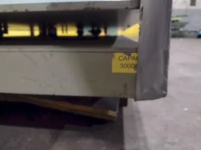3000 LB X 72" X 48" SOUTHWORTH MODEL #LS4-36 HYDRAULIC SCISSOR LIFT TABLE WITH ROTATING,110V SINGLE PHASE: STOCK #20938