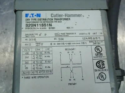 Used EATON S20N11S51N Distribution Transformers Ohio US | HGR 24 #895723