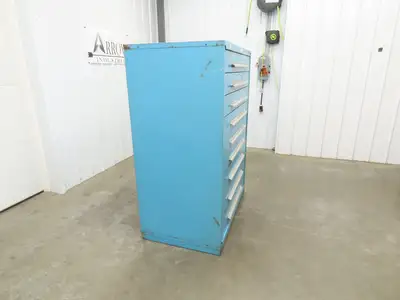 Nu-Era Modular Tool Storage Cabinet 9 Drawer 45x28x61" Stanley Vidmar Blue