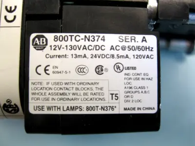 USED Allen-Bradley 800T-FXJTQH2RA1