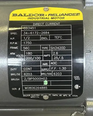 New | in-Stock BALDOR CD3451 D.C. Motors Ohio US | Surplus Asset Holdings #1184951