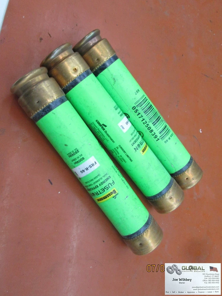 Bussmann FuseTron FRS-R-60 Low Voltage Fuse, Class RK5 60A, 600VAC, 250VDC
