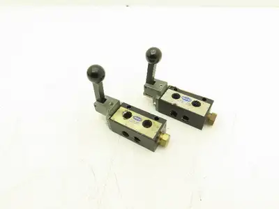 Fabco-Air 18HL-4 4-Way Lever Actuated Pneumatic Air Directional Valve Lot of 2