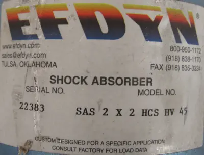 NEW EFDYN SAS 2X2 HCS HV 45 SHOCK ABSORBER SAS2X2HCSHV45