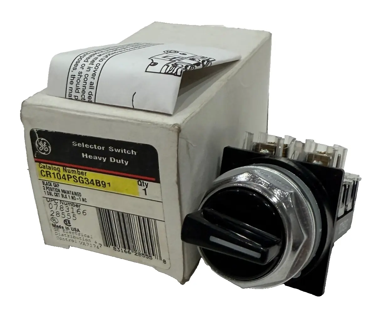 NEW GENERAL ELECTRIC CR104PSG34B91 SELECTOR SWITCH