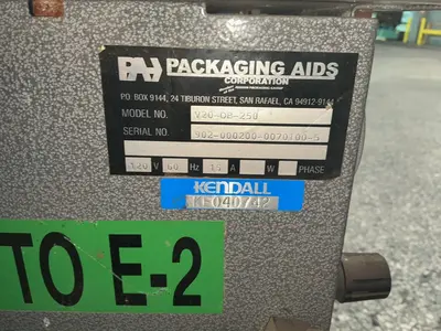 Used PACKAGING AIDS CORPORATION V20OB250 Miscellaneous Packaging Equipment Ohio US | HGR 24 #1460616