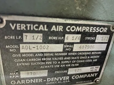 USED GARDNER DENVER ADL-1002