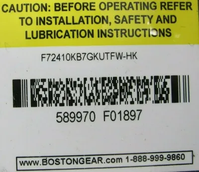 NEW BOSTON GEAR F72410KB7GKUTFW-HK GEARMOTOR 10:1 2HP KUTF-W