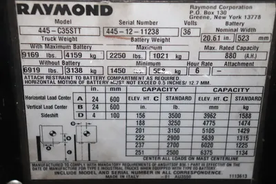 USED RAYMOND 445-C35STT