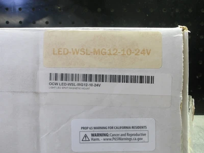 O.C. White Co. High Output LED Machine Spot Light 24VDC LED-WSL-MG12-10-24V (STK)