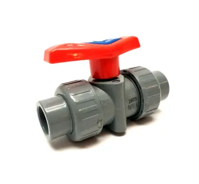 4PGA5 | Ball Valve PVC Inline True Union 1/2" Pipe Size, Socket Ends - New Other