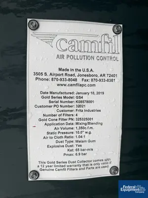 USED Camfil Camfil Farr Model GS4 Carbon Steel Dust Collector