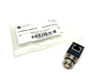 USED ALLEN-BRADLEY SER. B ETHERNET ADAPTER 4-PIN M12 D-CODE FEMALE