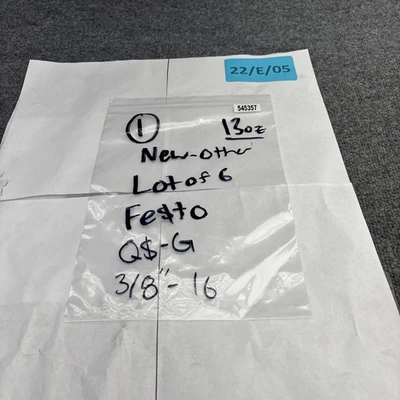 New | in-Stock Festo QS-G3/8-16 Parts (Hydraulics and Pneumatics) California US | Davliegogo LLC #1707021