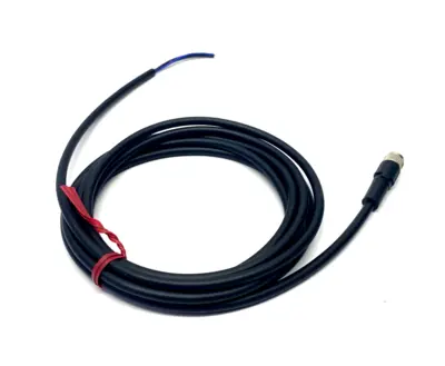 USED KEYENCE CONNECTOR CABLE M8 FEMALE 3-PIN STRAIGHT 2M