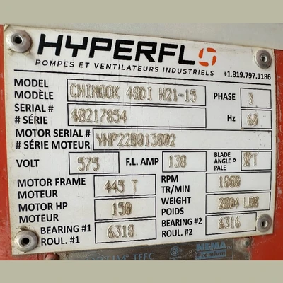 USED HYPERFLO CHINOOK 48DI H21-15