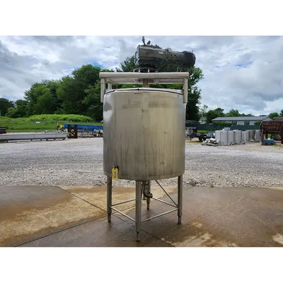 Used APV Crepaco Stainless Steel Jacketed Sweep Scraper Mix Tank - 400 Gallon