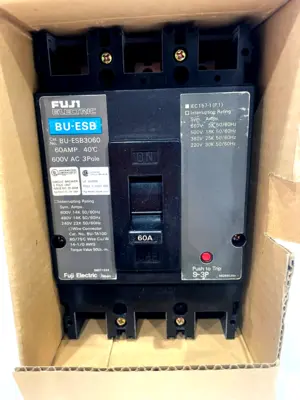NEW FUJI ELECTRIC BU-ESB3060 CIRCUIT BREAKER 60AMP 600V 3POLE BUESB3060