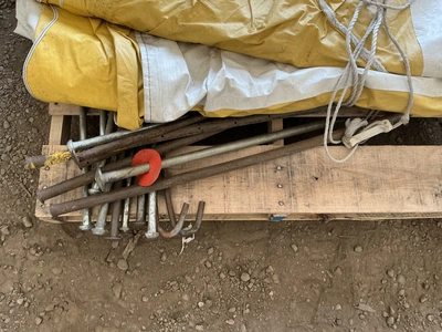 Used ANCOR 20X30 STAKE POLE YELLOW & WHITE COMPLETE TENT Party/Banquet Supplies Michigan US | Miedema Asset Management Group #1761441