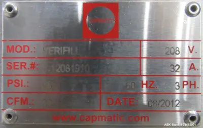 Used CAPMATIC VERIFILL Liquid & Paste Complete Packaging Lines Illinois US | Aaron Equipment #1130451