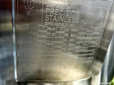 Used Industrial Jacketed Tank – 316L Stainless Steel, Mobile. Built by Precision Stainless.