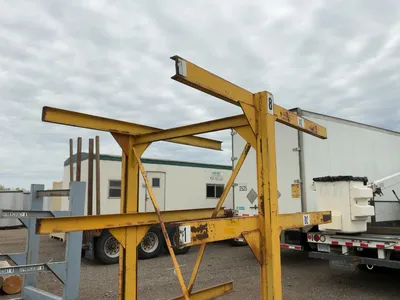 Metal Two Sided Cantilever Rack, welded together, arms stick out 47” on one side and 27-1/2” on othe...