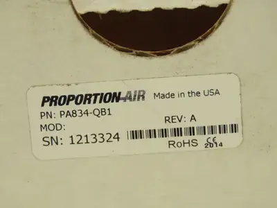 Proportion-Air PA834-QB1 Electro-Pneumatic Pressure Regulator 24VDC 175 psig