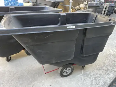Rubbermaid Black Plastic Disposal Bin