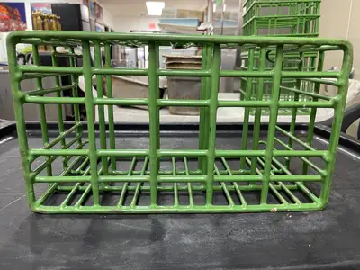 Used Sani Stack Used Sani Stack Coated wire Plate Washing Basket Crate R28 Food, Restaurant, & Bakery Parts & Accessories Illinois US | Falcon Restaurant Supply #1376179