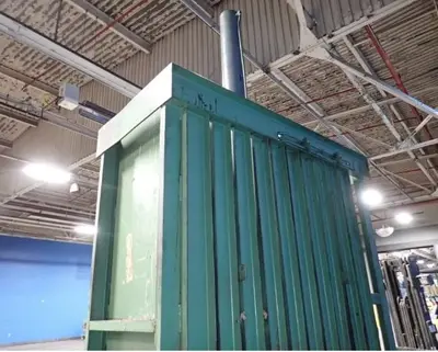 30" X 60" FOX VERTICAL HYDRAULIC CARDBOARD BALER: YOBRO #24940