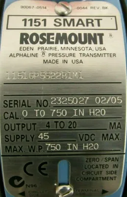 NEW ROSEMOUNT 1151GP5S22B1M1 PRESSURE TRANSMITTER