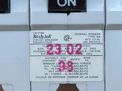 Used FEDERAL PIONEER NA3P15 Switchgears British Columbia CA | Lenmark #835740