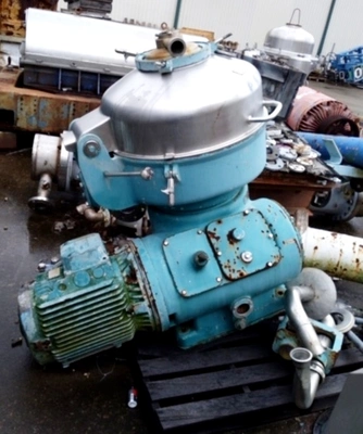 (3) Alfa-Laval TX 310S-34H-50 nozzle centrifuges, 316SS.