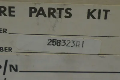 NEW BAILEY CONTROLS 258323A1 SPARE PARTS KIT
