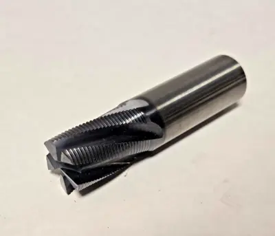 Solid Carbide Rougher End Mill 1" Shank 5 Flutes 4" Length