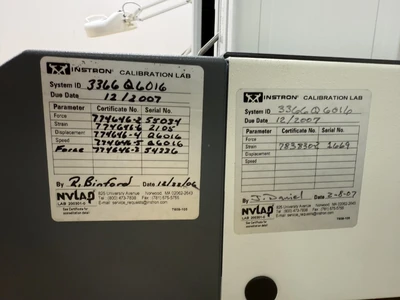 Instron Model 3366 Table Mounted Materials Testing System