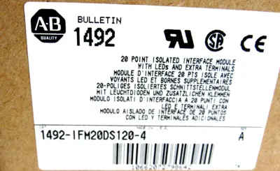 ALLEN BRADLEY 1492-IFM20DS120-4 INTERFACE MODULE 1492IFM20DS1204 NEW, SURPLUS