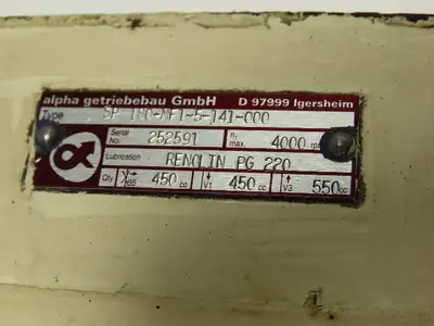 Alpha SP 180-MF1-5-141-000 Inline Planetary Gearbox 5:1 Ratio Gear Head 32x55mm